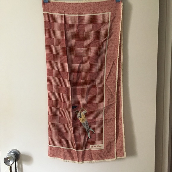 Ralph Lauren Accessories - Vintage 70s Ralph Lauren Silk Square Scarf Golf Motif